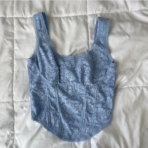 Blue Lace Tank Top